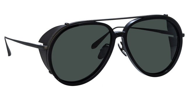 Linda Farrow LFL1358S MAVERICK BLACK/ MATT NICKEL/ GREY/006