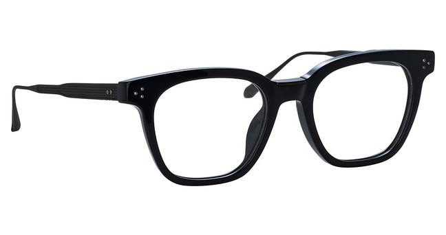 Linda Farrow Eyeglasses LFL1508B EVANS BLACK/ MATT NICKEL/003