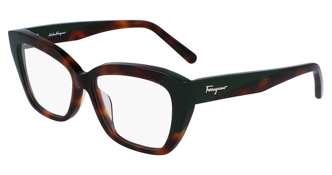Ferragamo Eyeglasses SF2938LB TORTOISE/DARK GREEN/220