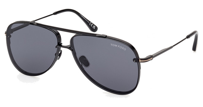 Tom Ford Eyeglasses FT1071 shiny black / smoke/01A