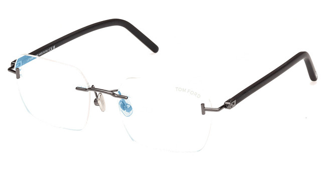 Tom Ford Eyeglasses FT5934-B shiny dark ruthenium/012