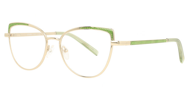 Scott & Zelda Eyeglasses 7604 Gold/Green