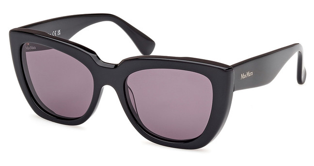 MaxMara Eyeglasses MM0090 shiny black / smoke/01A