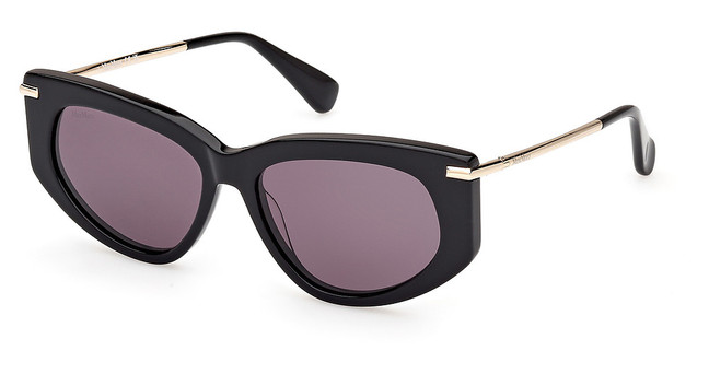 MaxMara Eyeglasses MM0100 shiny black / smoke/01A