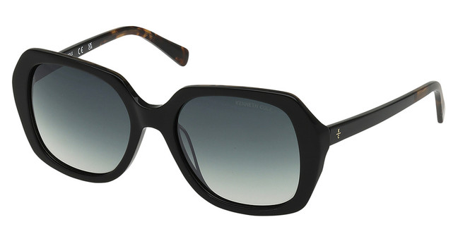 Kenneth Cole New York Eyeglasses KC00057 shiny black / green polarized/01R