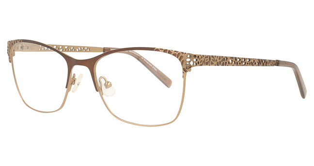 Easyclip Eyeglasses EC704 Brown & Gold/10