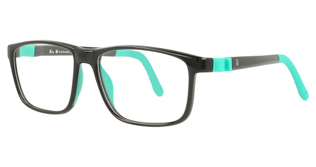 Indii Kids Eyeglasses IN35-MARBLES BLACK/TURQ/C3