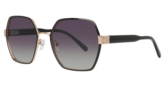 One Sun Eyeglasses SUN307 BLK/ROSE GOLD/C1