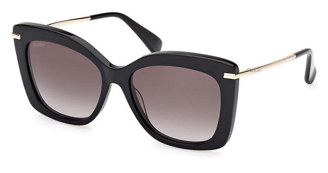 MaxMara Eyeglasses MM0101 shiny black / gradient smoke/01B