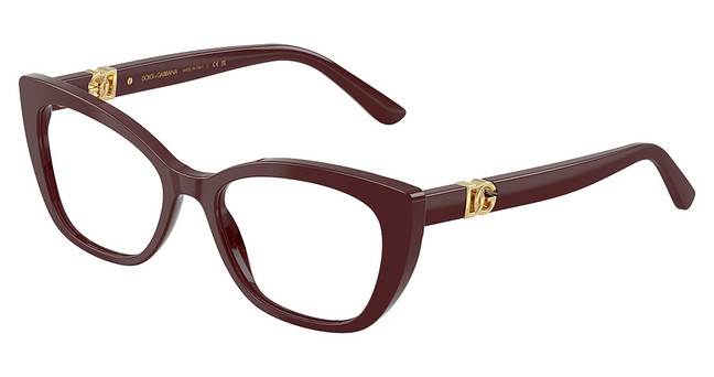DOLCE & GABBANA Eyeglasses DG3398 BORDEAUX/3091