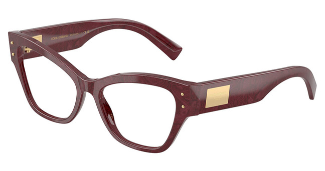 DOLCE & GABBANA Eyeglasses DG3404 BORDEAUX LACE/3442