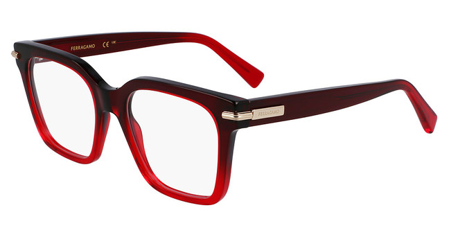 Ferragamo Eyeglasses SF3009 GRADIENT TRANSPARENT DARK RED/615