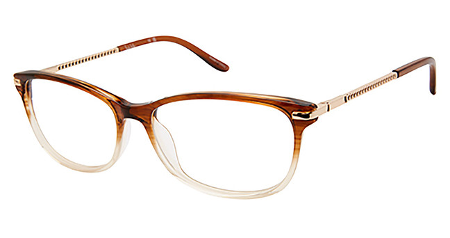 Nicole Miller Eyeglasses LOMBARDY GOLD/BROWN/C02