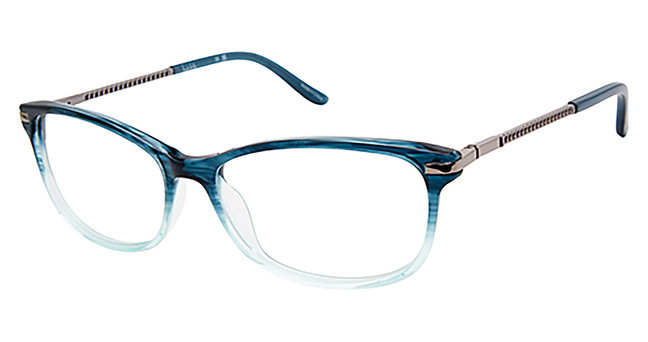 Nicole Miller Eyeglasses LOMBARDY GUN/GREEN/C01