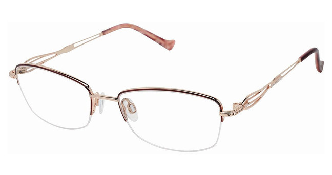Tura Eyeglasses R153 burgundy/rose gold/BUR