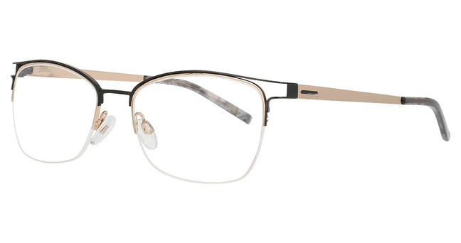 Vue Eyeglasses V1144 BLK/GOLD/C1