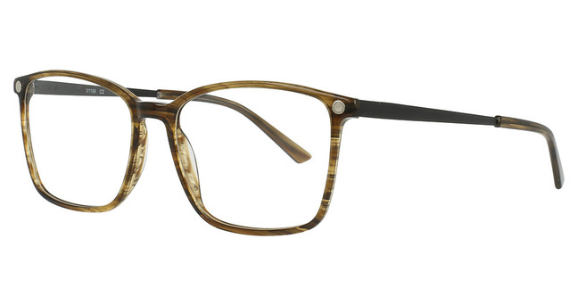 Vue Eyeglasses V1188 BROWN STRIPE/C2
