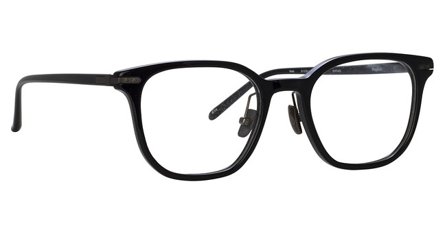 Linda Farrow Eyeglasses LF91LB HOPKIN BLACK/ MATT NICKEL/ OPTICAL/005