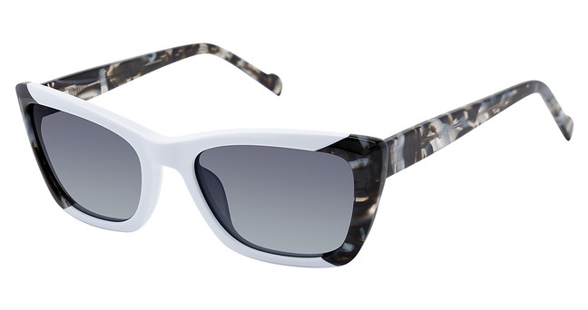 Nicole Miller Eyeglasses SOLANA WHITE/BLACK/C01