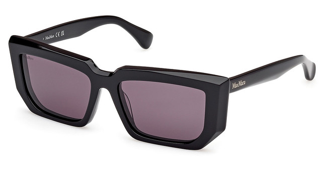 MaxMara Eyeglasses MM0126 shiny black / smoke/01A