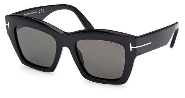 Tom Ford FT1191 shiny black / smoke polarized/01D