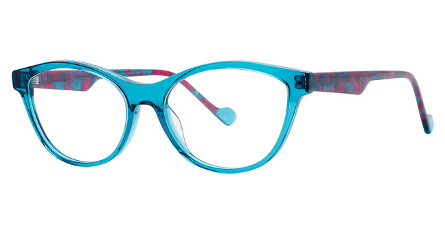 Fashiontabulous Eyeglasses 10x274 Aqua crystal/Purple marble