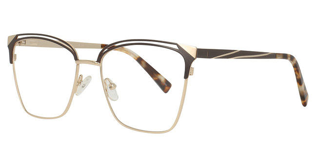 Lumax Eyeglasses 1122 Matt Brown/Gold