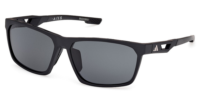 Adidas Sport Eyeglasses SP0101 matte black / smoke polarized/02D