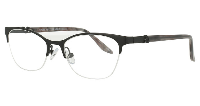 AV Studio Eyeglasses 708 MBlk/Gry Horn