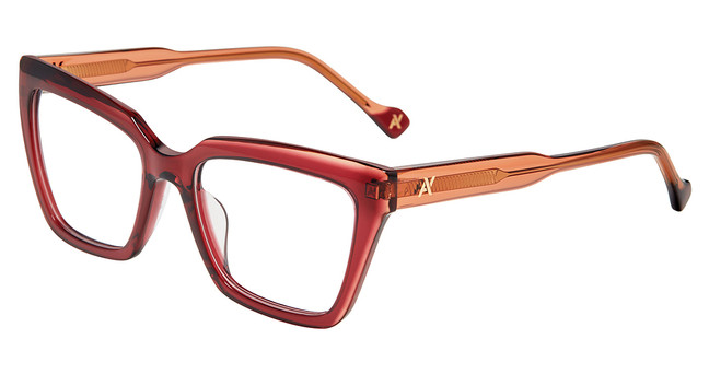 Yalea Eyeglasses VYA176V SHINY TRANSP.RASPBERRY