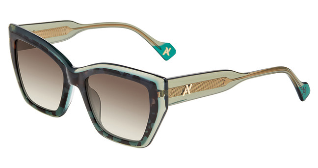 Yalea Eyeglasses SYA191V BROWN/GREEN HAVANA
