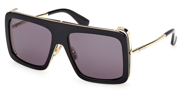 MaxMara Eyeglasses MM0119 shiny black / smoke/01A