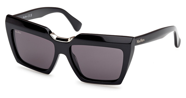 MaxMara Eyeglasses MM0137 shiny black / smoke/01A