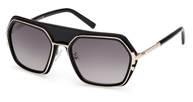MCM Worldwide Eyeglasses MW0018-H shiny black / gradient smoke/01B