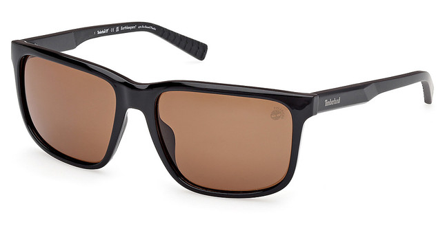 Timberland Eyeglasses TB00037 shiny black / brown polarized/01H