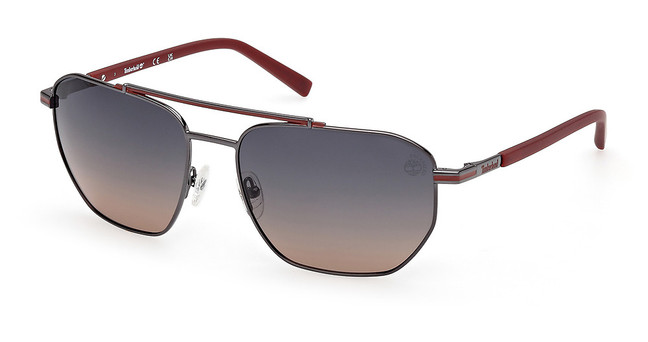 Timberland Eyeglasses TB00038 shiny dark nickeltin / smoke polarized/06D