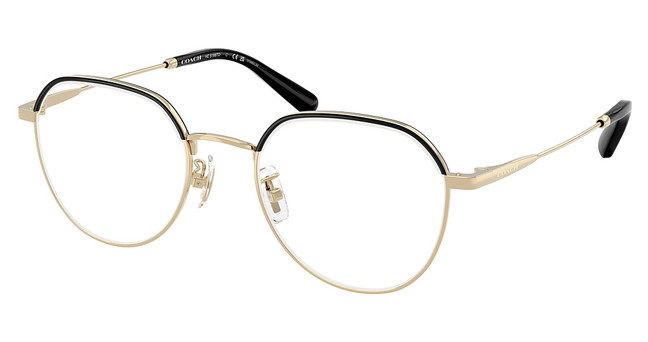COACH Eyeglasses HC5188TD SHINY LIGHT GOLD / BLACK/9346