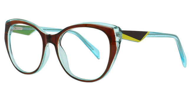 Enhance Eyeglasses 4517 Brown/Green