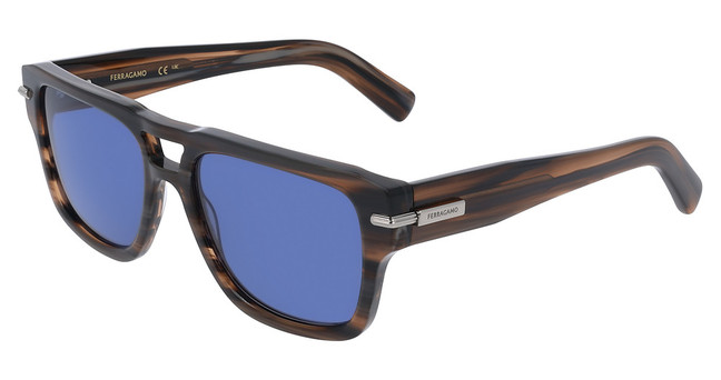Ferragamo Eyeglasses SF2070S STRIPED BROWN/216
