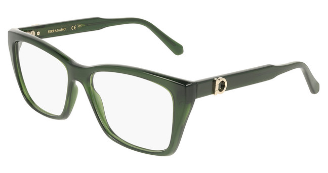 Ferragamo Eyeglasses SF3030E TRANSPARENT GREEN/317