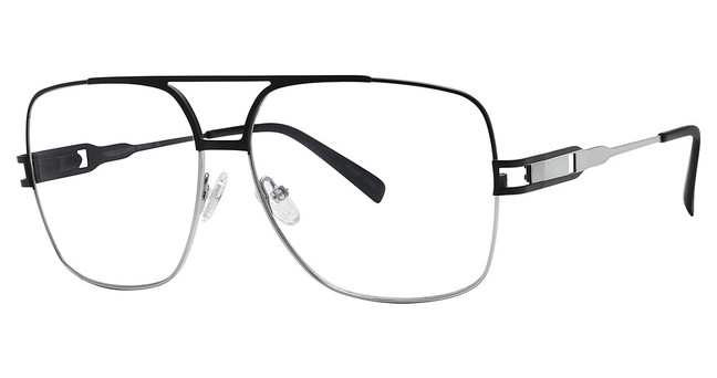 Times Square Eyeglasses PATRIOT MATT BLACK SILVER