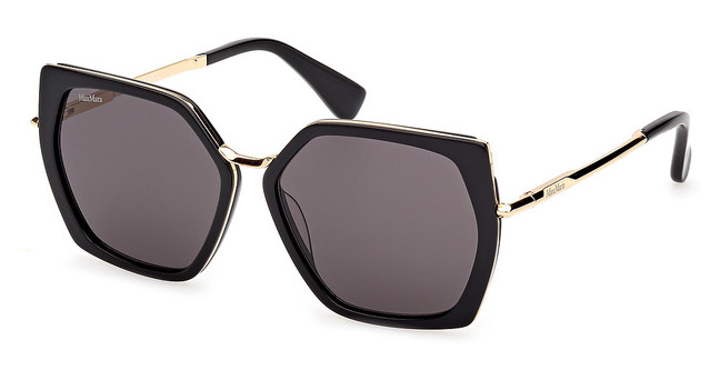 MaxMara Eyeglasses MM0136 shiny black / smoke/01A