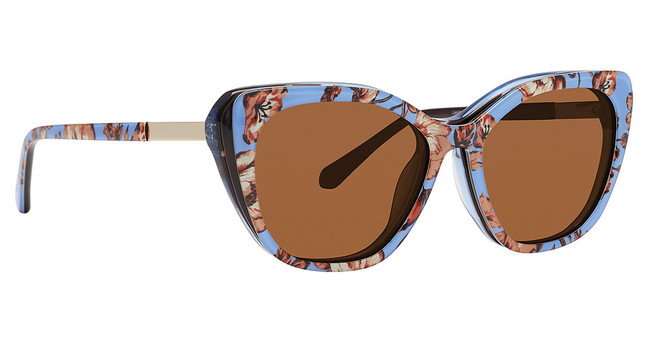 Vera Bradley Eyeglasses Leyton Sun Clip CERULEAN BOUQUET/CBQ