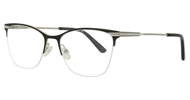 Cote d Azur Eyeglasses CDA-404 Black / Silver/3