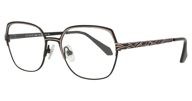 C-ZONE Eyeglasses B2386 Black/Rose Gold/C-90