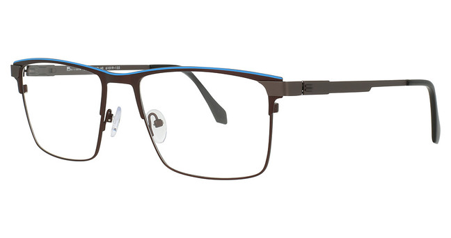 C-ZONE Eyeglasses B3504 Dark Brown/Grey/Blue/C-60