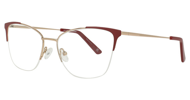 Bulova Eyewear Eyeglasses Louvre Gold/Ruby