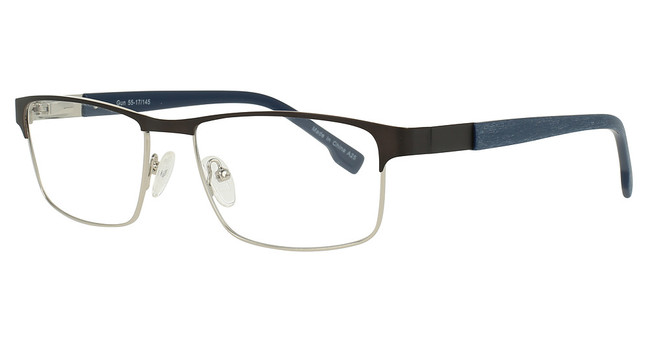 Continental Optical Imports Eyeglasses Fregossi 1051 Gunmetal/Cobalt Blue