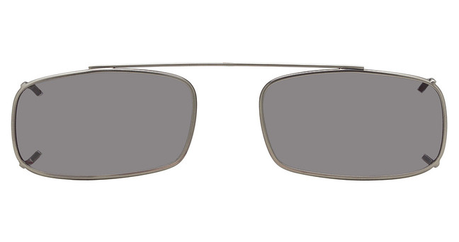 Hilco Eyeglasses Sun Clips, Low Rectangle Pewter
