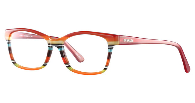 Divaldi Eyeglasses DVO8014 Orange Red Multi/40